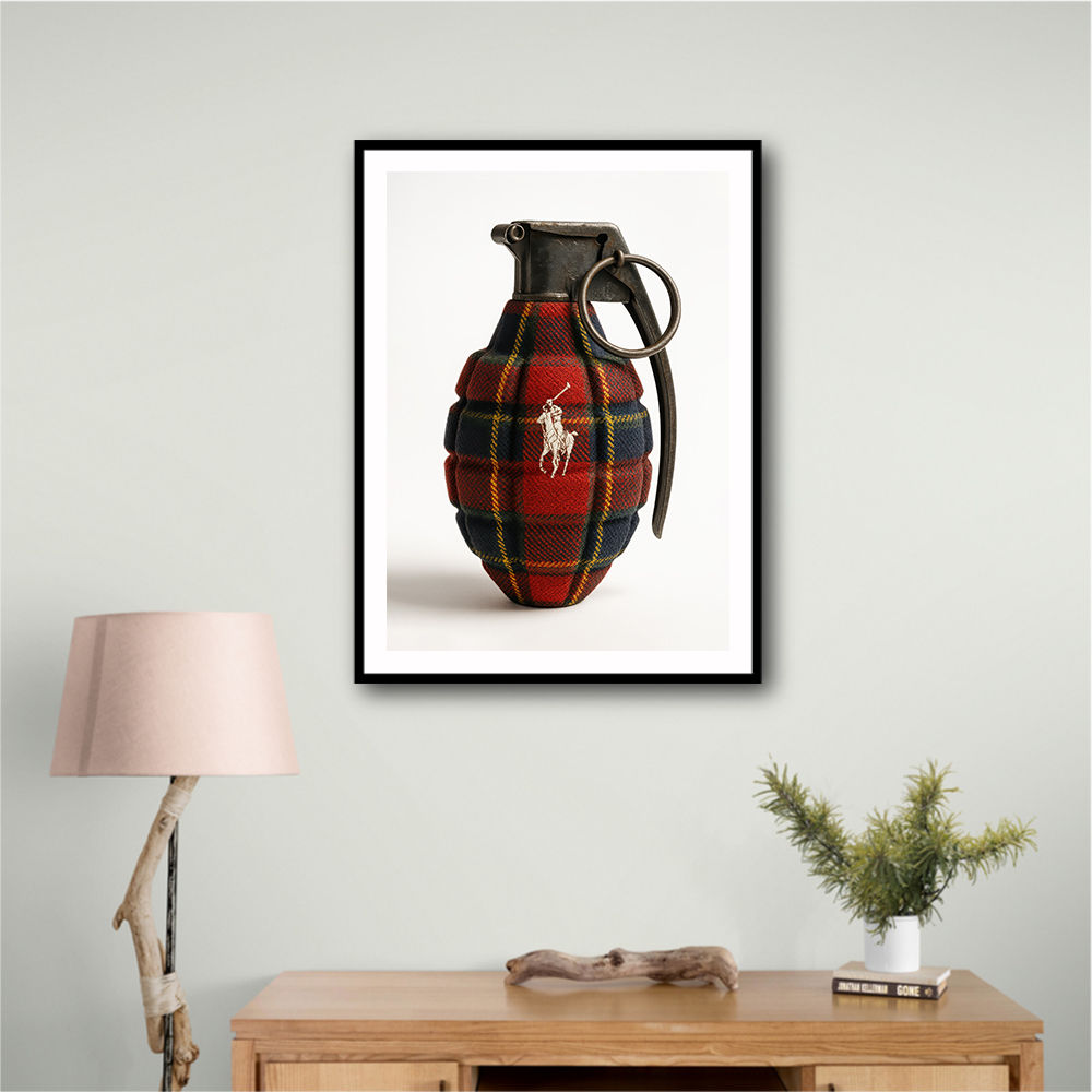 Ralph Lauren Fashion Inspired Grenade Wall Art   